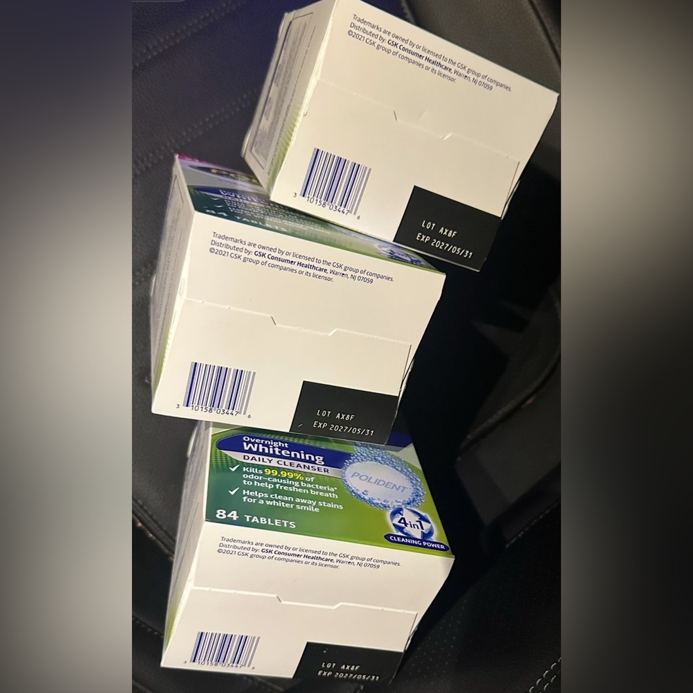 Get 3 Boxes NEW SEALED! Polident Antibacterial Denture Cleanser Tablets - Picture 2 of 2